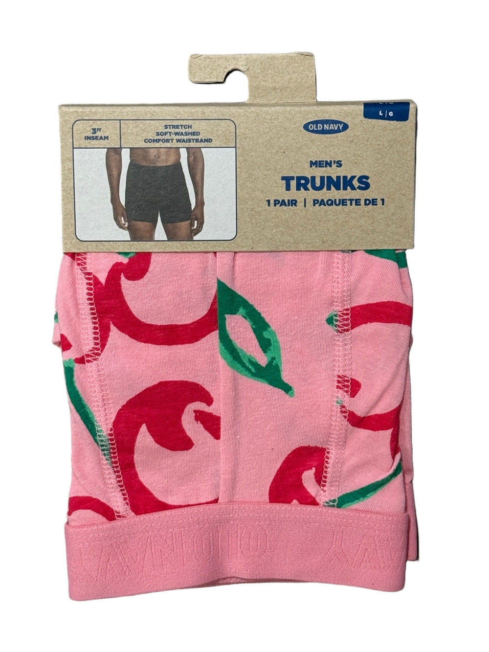 Mens Cherries Boxer Brief Trunks - Size Large - Old Navy - NWT